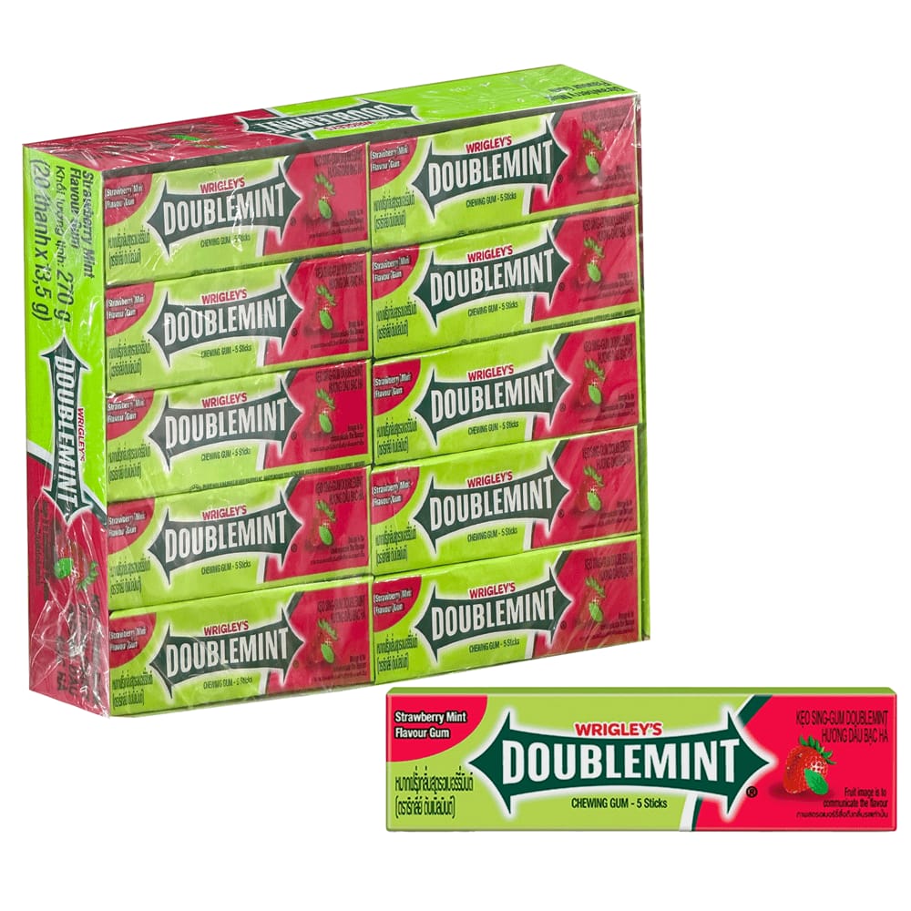 Doublemint chewing gum Straw berry