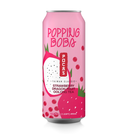 Poppiling Boba Strawberry and Dragon Fruit (Bo x 24)