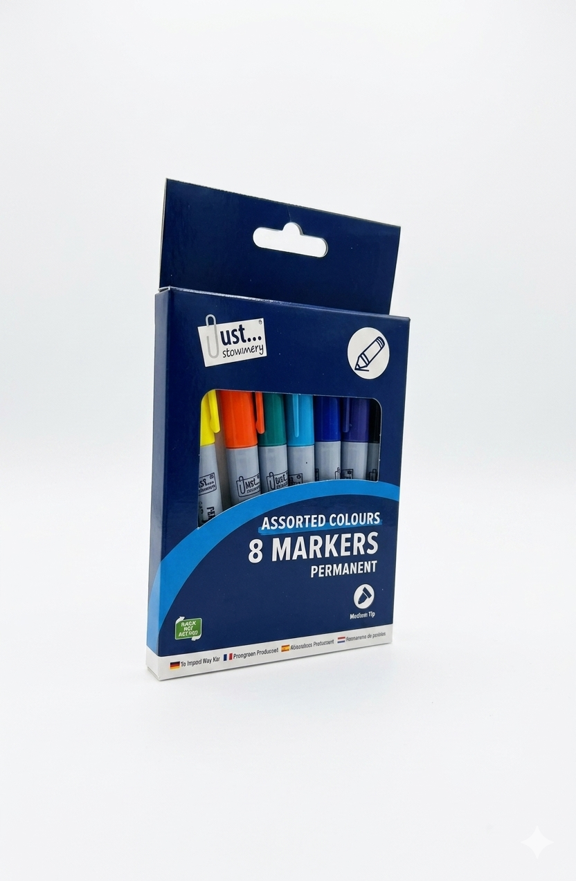 Permanent Markers (8 pcs)