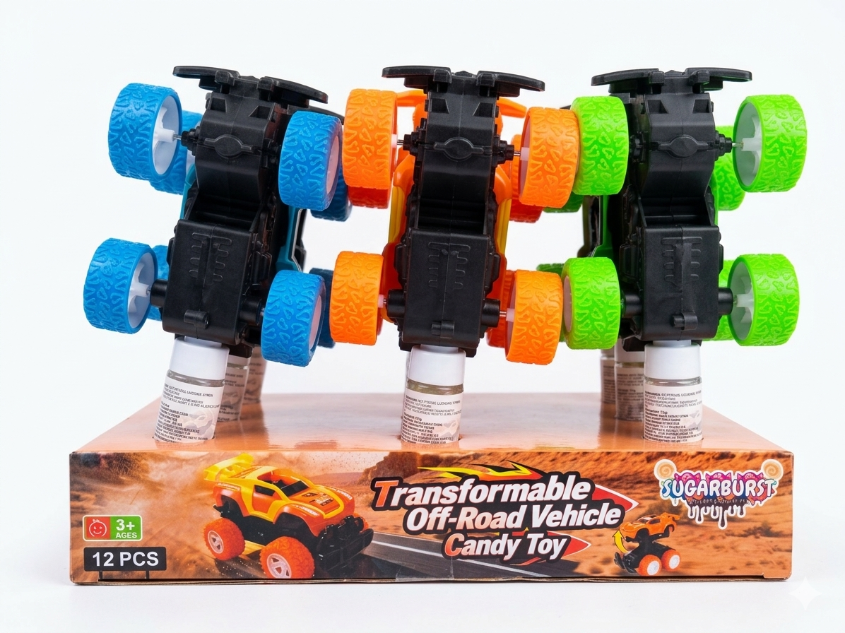 Transformable Vehicle Candy Toy (12 pieces)