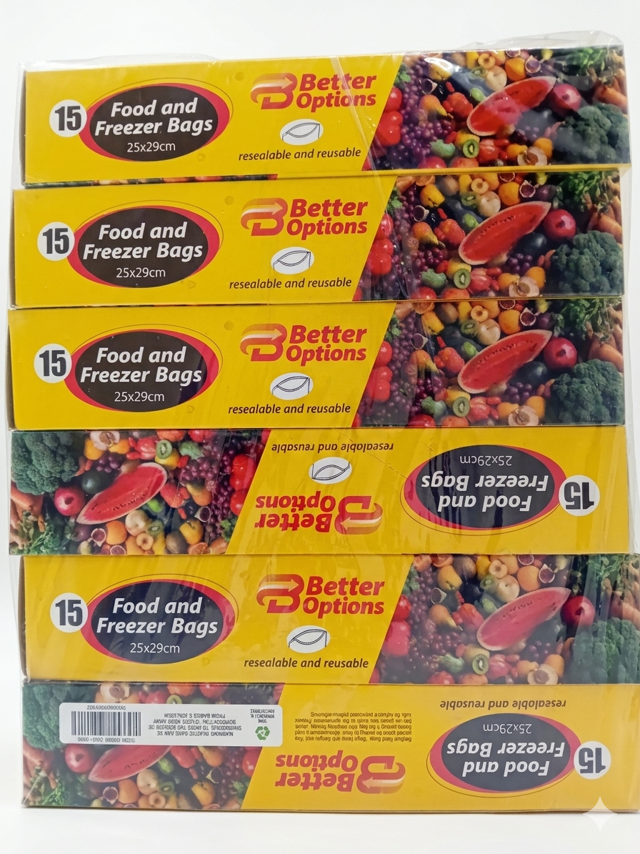 Freezer bags & food (12 Pcs)