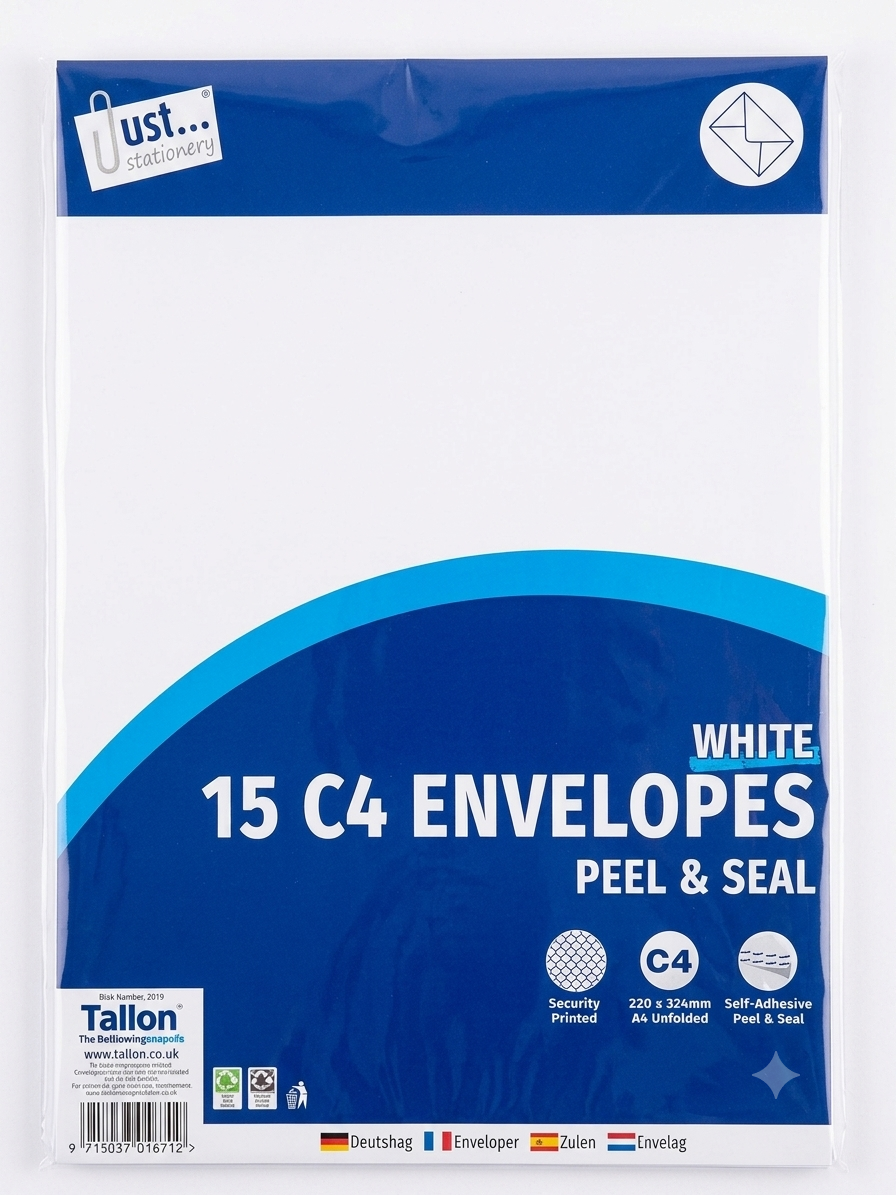 Envelopes white peel & seal 80gsm 