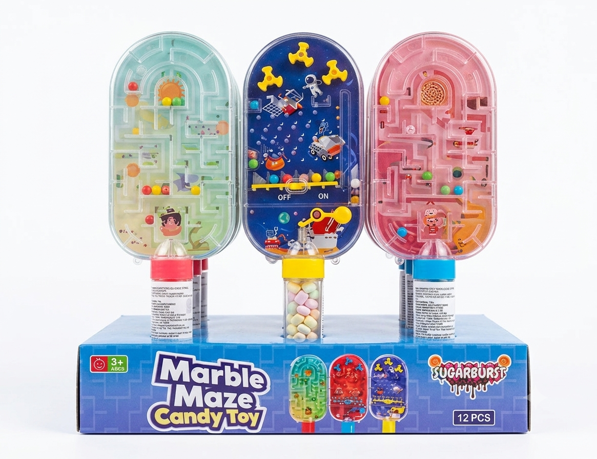 Marble maze candy toy (12pcs)