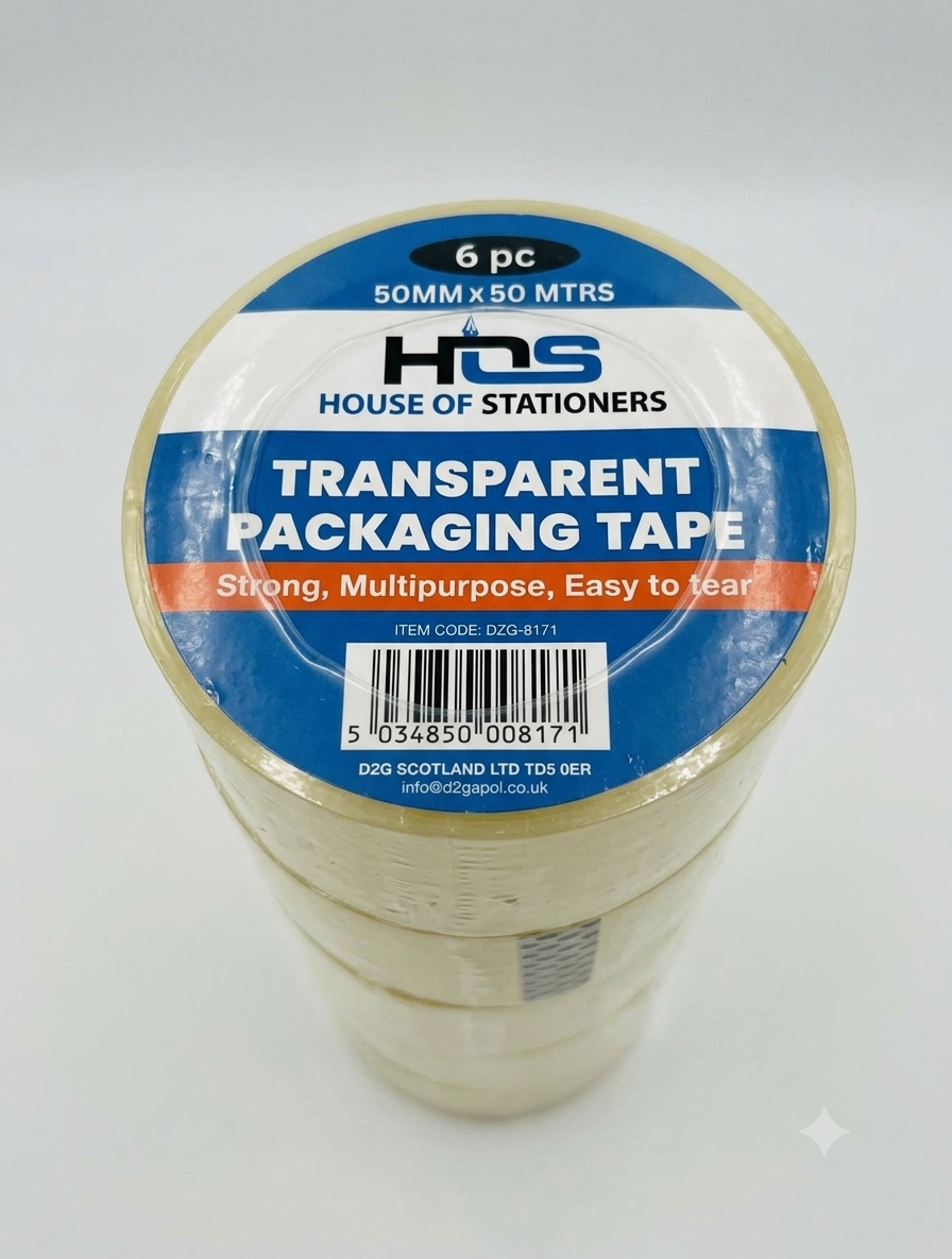 Tape 50mm x 50m (6pcs) Clear Tape 