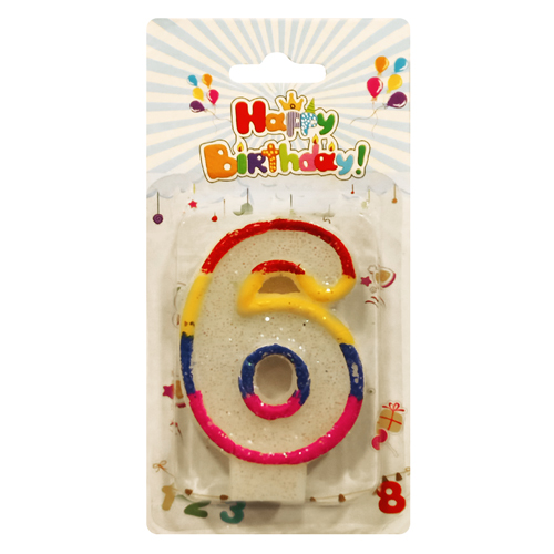 Candle Birthday (12Pcs) - Number Six
